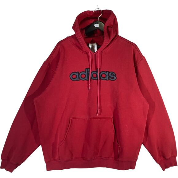 Vintage Adidas Chest Spellout Hoodie XL - Picture 1 of 7